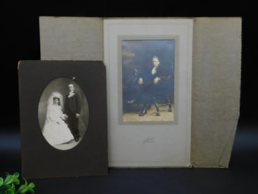 Two Mounted Formal Portrait Photographs