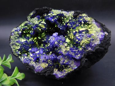 Natural Green and Purple Geode
