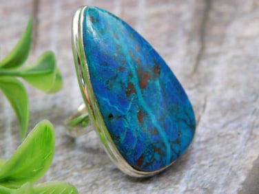 Sterling Silver Chrysocolla Ring