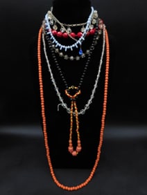 Lot of Multi-Strand Beaded Necklaces in Assorted Designs