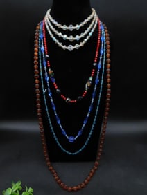 Lot of Multicolored Beaded Necklaces
