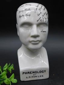 Ceramic Phrenology Head by L.N. Fowler
