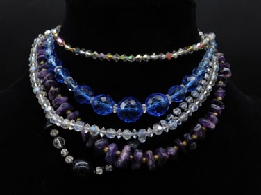 Mixed Lot of Multi-Strand Beaded Necklaces