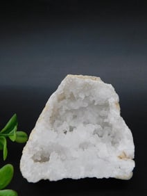 Natural White Quartz Crystal Cluster Geode