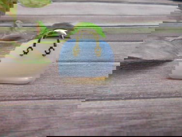 Miniature Opalescent Purse-Shaped Figurine