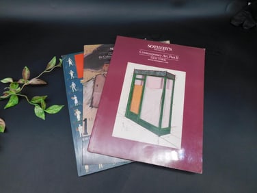 SOTHEBYS Three Art Sale Catalogs With Illustrations and Text