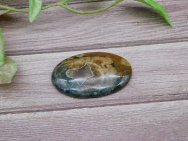 Oval-Shaped Polished Stone Cabochon