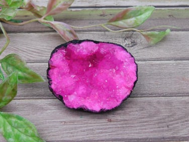 Pink Geode with Sparkling Crystals