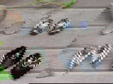 Set of Four Clip-On Earrings With Various Designs