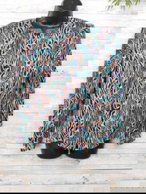 CARDIERE ET CIE MULTICOLORED BLOUSE VINTAGE CLOTHING