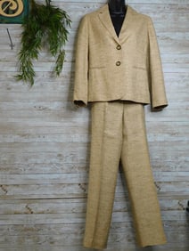TAN PANT SUIT VINTAGE CLOTHING