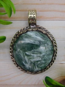 SERAPHINITE PENDANT ROCK STONE LAPIDARY SPECIMEN