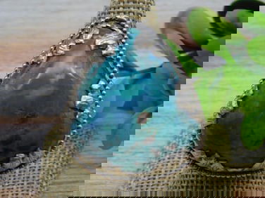 CHRYSOCOLLA ADJUSTABLE RING ROCK STONE LAPIDARY SPECIMEN