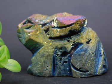 DRUZY TITANIUM RABBIT ROCK STONE LAPIDARY SPECIMEN