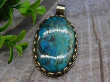 CHRYSOCOLLA PENDANT ROCK STONE LAPIDARY SPECIMEN