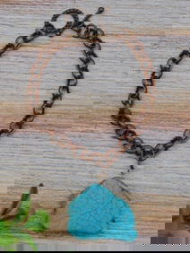 GENUINE STONE PENDANT ON CHAIN NECKLACE ROCK STONE LAPIDARY SPECIMEN