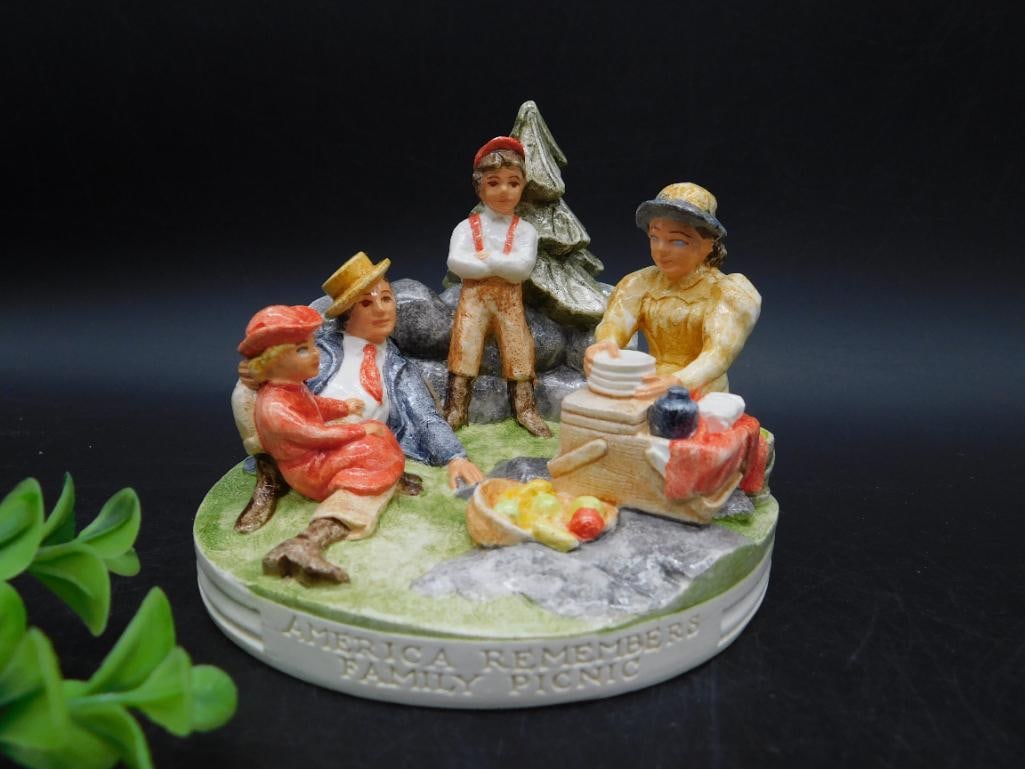 SEBASTIAN MINIATURES AMERICA REMEMBERS FAMILY PICNIC VINTAGE ANTIQUE: SEBASTIAN MINIATURES AMERICA REMEMBERS FAMILY PICNIC VINTAGE ANTIQUE