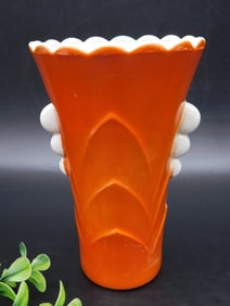 ART DECO ORANGE VASE VINTAGE ANTIQUE