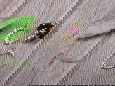 Set of Crescent Moon and Mushroom Charms