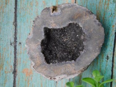 Geode Half with Crystalline Interior ROCK STONE LAPIDARY SPECIMEN