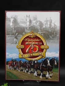 Clydesdale 75th Anniversary Metal Sign, 1933-2008