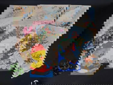 Collection of Assorted Greeting Cards Featuring Animal-Themed Designs