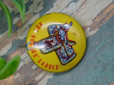 1950s No-Rogers Saddle Pinback Button