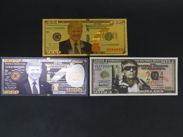 Set of Three Commemorative Donald Trump Banknotes