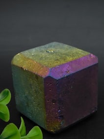 Rainbow Titanium Cube Rock Stone Lapidary Specimen
