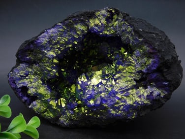 Large Green And Purple Mineral Specimen