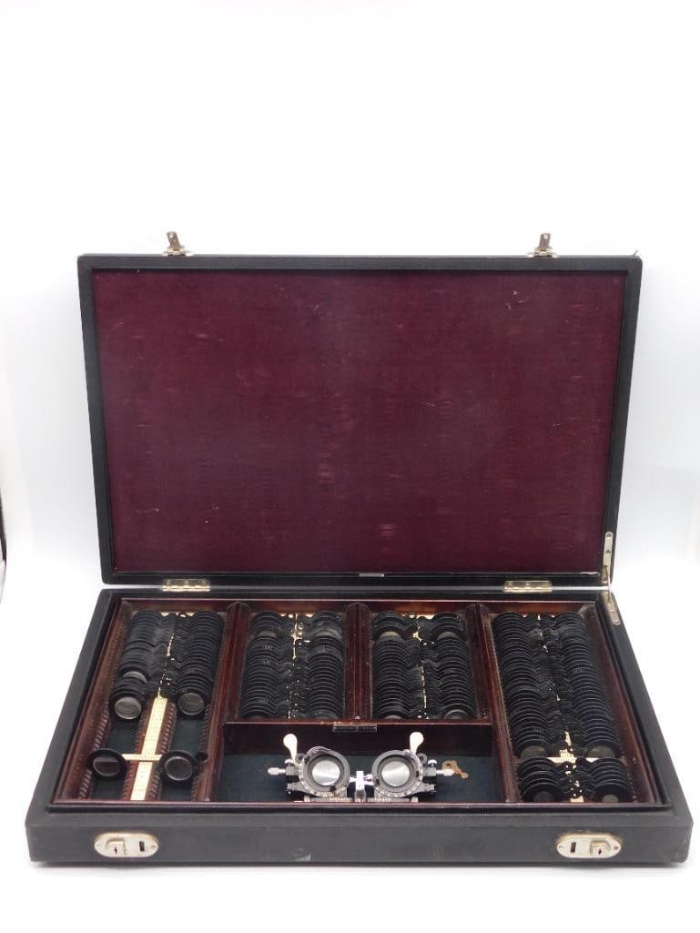 AMERICAN OPTICAL OPTOMETRIST LENS TEST EYE KIT EYEGLASSES VINTAGE ANTIQUE: AMERICAN OPTICAL OPTOMETRIST LENS TEST EYE KIT EYEGLASSES VINTAGE ANTIQUE