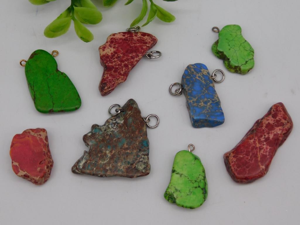 IMPRESSION JASPER PENDANTS ROCK STONE LAPIDARY SPECIMEN: IMPRESSION JASPER PENDANTS ROCK STONE LAPIDARY SPECIMEN