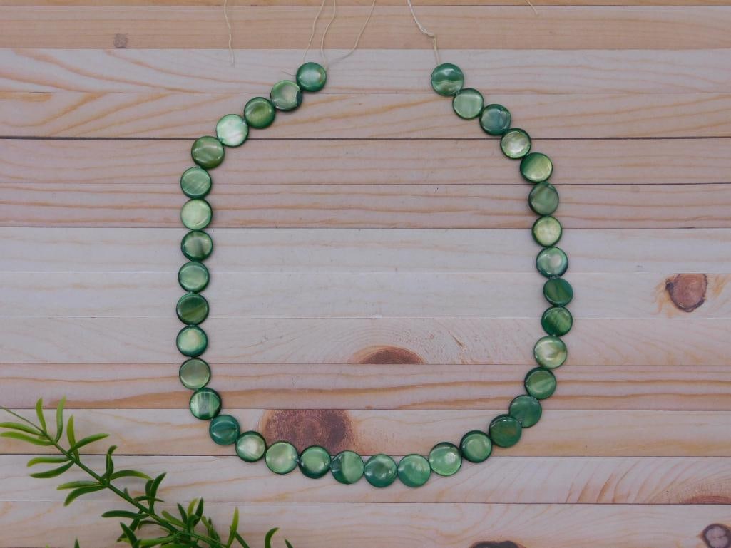 ABALONE BEADS ROCK STONE LAPIDARY SPECIMEN: ABALONE BEADS ROCK STONE LAPIDARY SPECIMEN