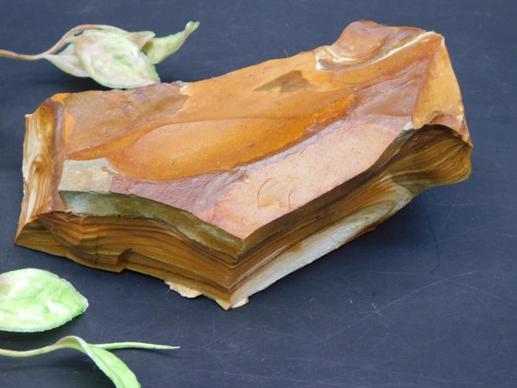 Jasper Rock Specimen With Brown Striations - 2