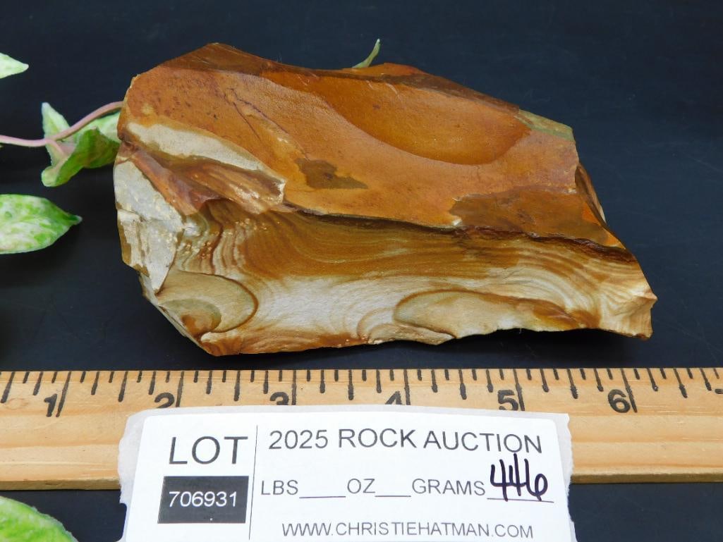 Jasper Rock Specimen With Brown Striations - 3