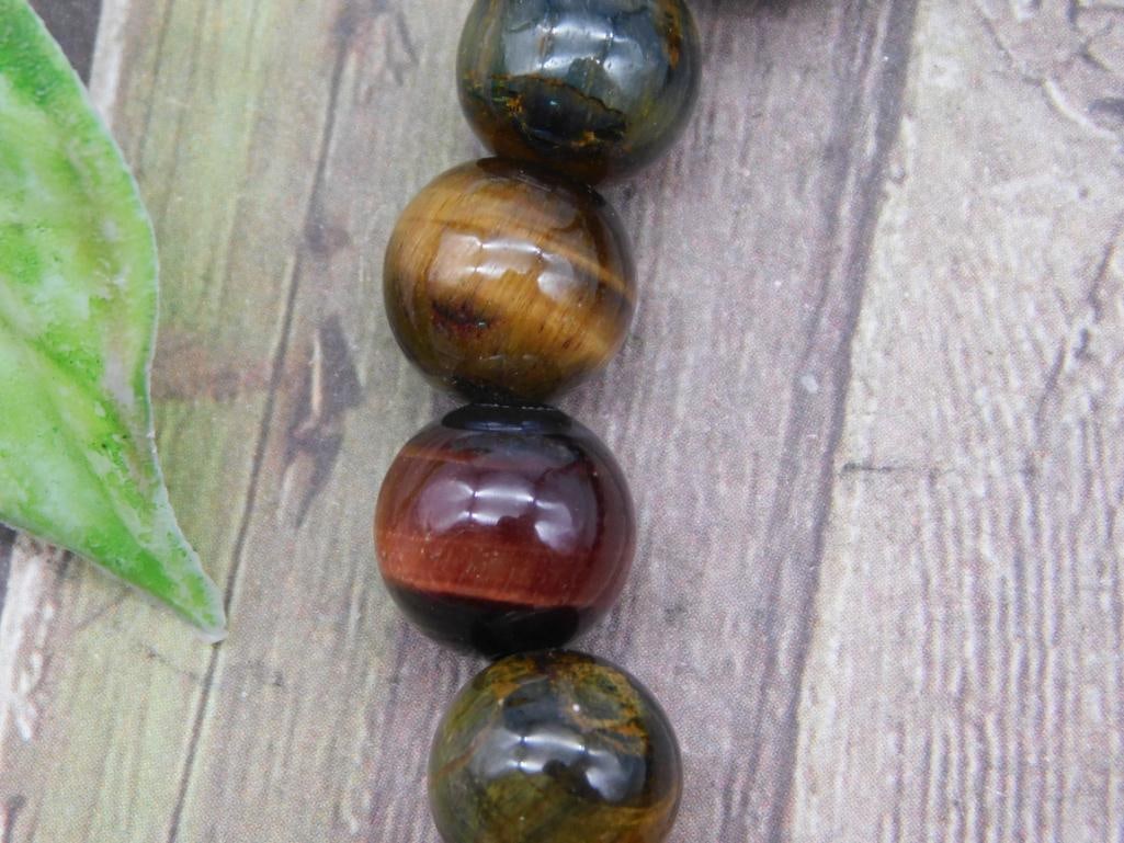 Tiger?s Eye Beaded Stretch Bracelet - 2