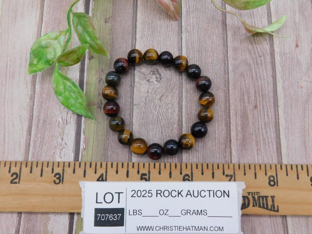 Tiger?s Eye Beaded Stretch Bracelet - 3