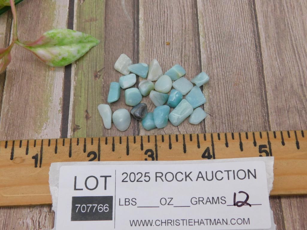 Mixed Amazonite Gemstones, 12 Grams - 3