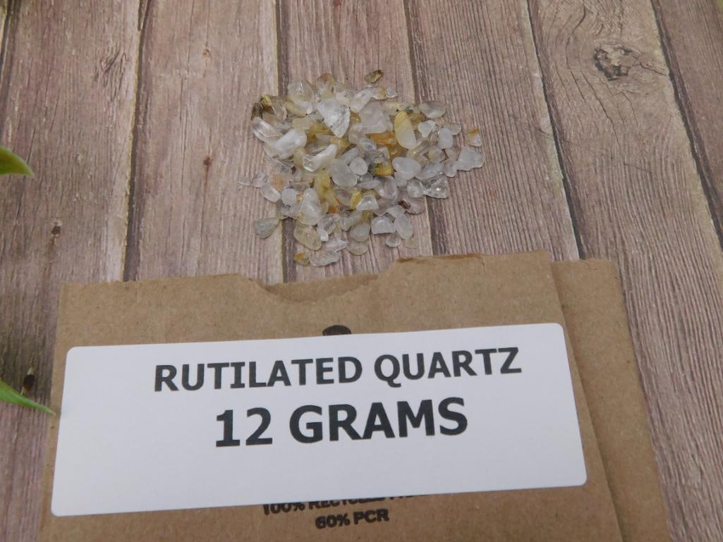 Rutilated Quartz Tumbled Gemstones - 2