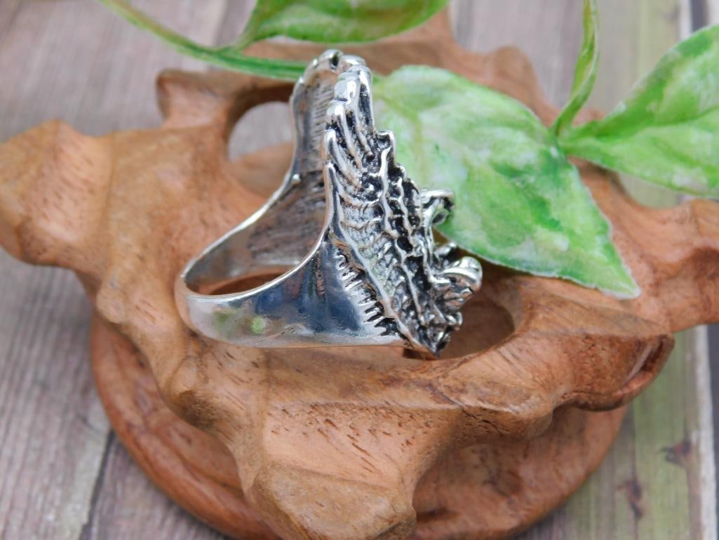 Silver Eagle Ring, Size 10 - 2