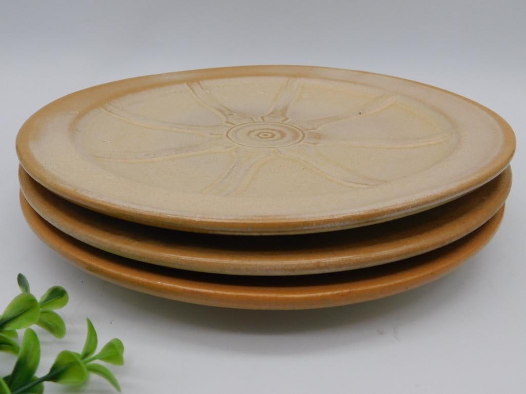 FRANKOMA POTTERY WAGON WHEEL PLATES VINTAGE ANTIQUE: FRANKOMA POTTERY WAGON WHEEL PLATES VINTAGE ANTIQUE