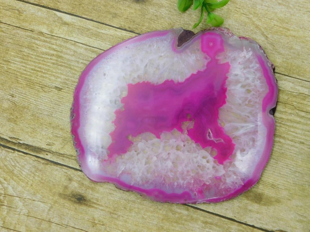 AGATE SLICE ROCK STONE LAPIDARY SPECIMEN: AGATE SLICE ROCK STONE LAPIDARY SPECIMEN