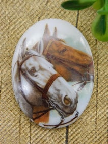 HORSE CABOCHON ROCK STONE LAPIDARY SPECIMEN