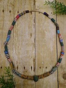 AFRICAN TRADE BEADS ROCK STONE LAPIDARY SPECIMEN