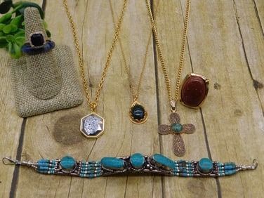 MIXED JEWELRY LOT ROCK STONE LAPIDARY SPECIMEN