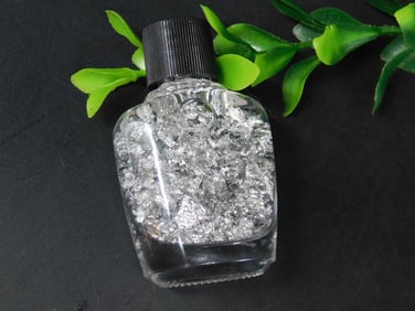 SILVER FLAKES IN BOTTLE ROCK STONE LAPIDARY SPECIMEN