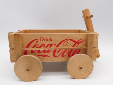 COCA-COLA COKE WOODEN WAGON