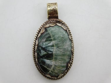 SERAPHINITE PENDANT ROCK STONE LAPIDARY SPECIMEN