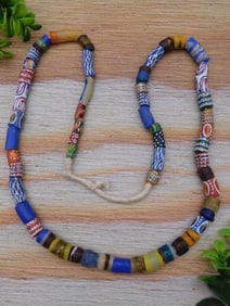 AFRICAN TRADE BEADS ROCK STONE LAPIDARY SPECIMEN