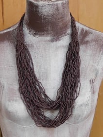 SEED BEAD NECKLACE ROCK STONE LAPIDARY SPECIMEN